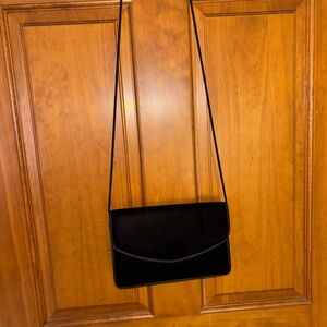 Black Velvet Crossbody Bag